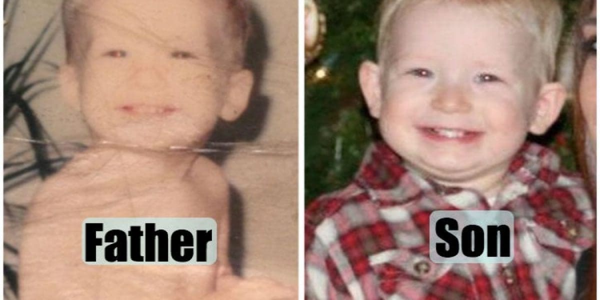 Pictures of their kids at the same age (4)