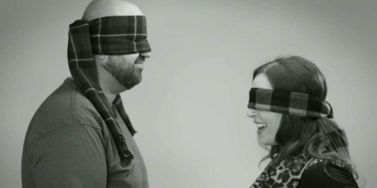 Watch Blindfolded Strangers Kiss in Social Experiment