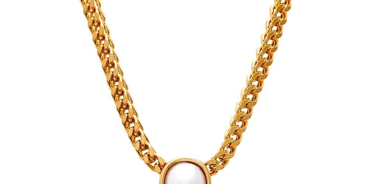 Silk-&-Steel-Jewellery---Soleil-Necklace-+-Brooch---Pearl-+-Gold---RRP$169---N0136PG---www.silkandsteel.co.nz_