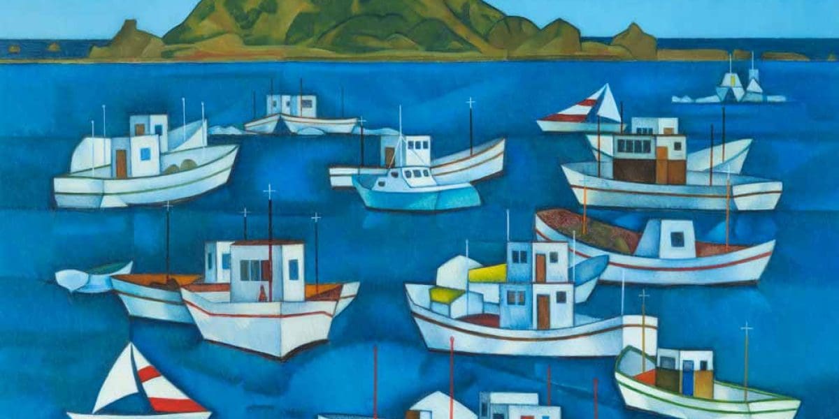 Rita-Angus,--Boats,-Island-Bay,-1968,--Auckland-Art-Gallery-Toi-o-Tāmaki,-promised-gift-of-Greg-J-Moyle-Foundation-through-the-Auckland-Art-Gallery-Foundation